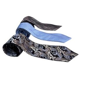 Mine & CK Men's Tie‎ Lot 3 Silk Business core Office Aesthetic Designer Neckties